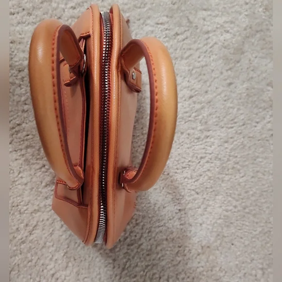 Nine West Shoulder Crossbody Bag Purse Hand Bag, Orange, Faux Leather - Picture 10 of 11